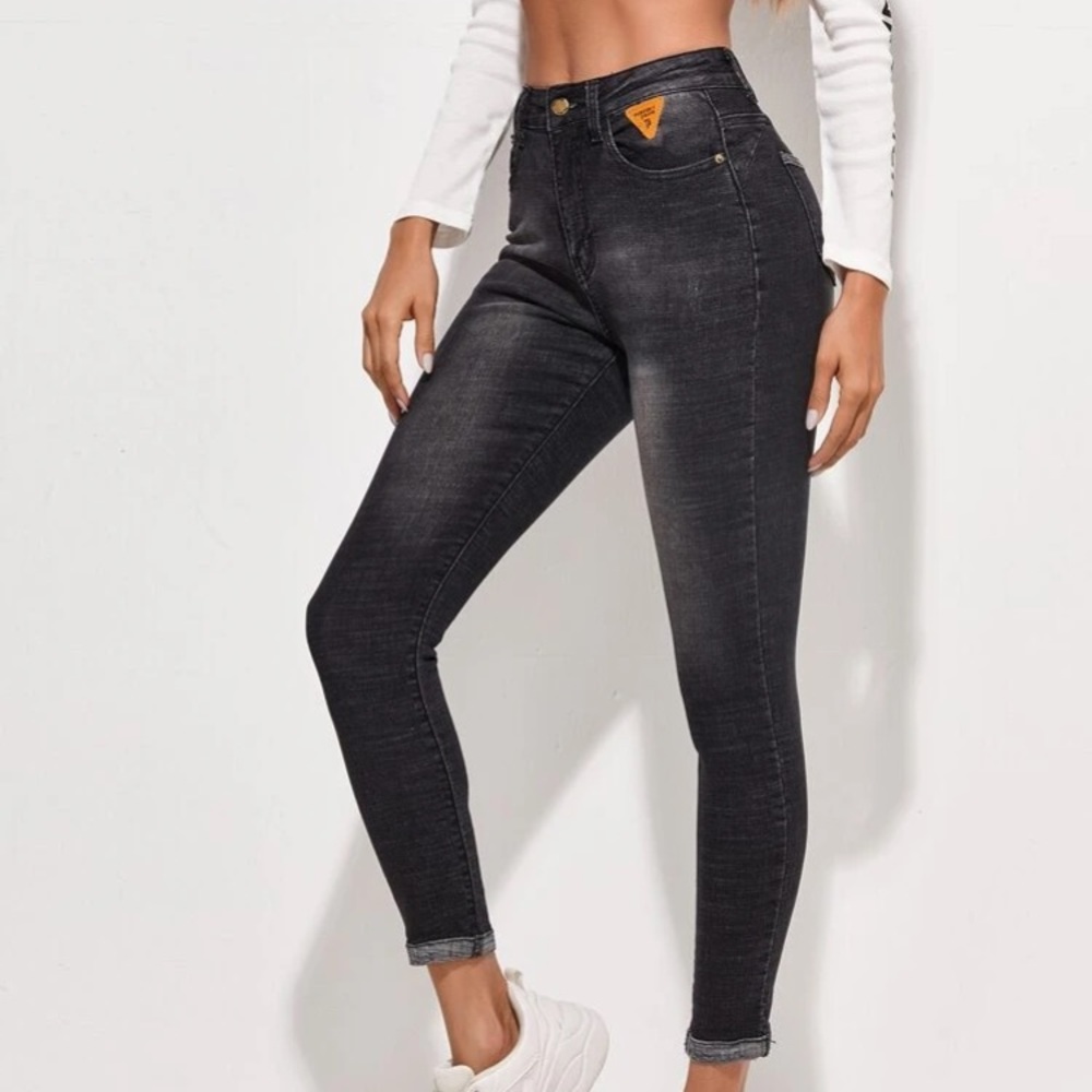 High Rise Waist Skinny Black Jeans BRAND NEW